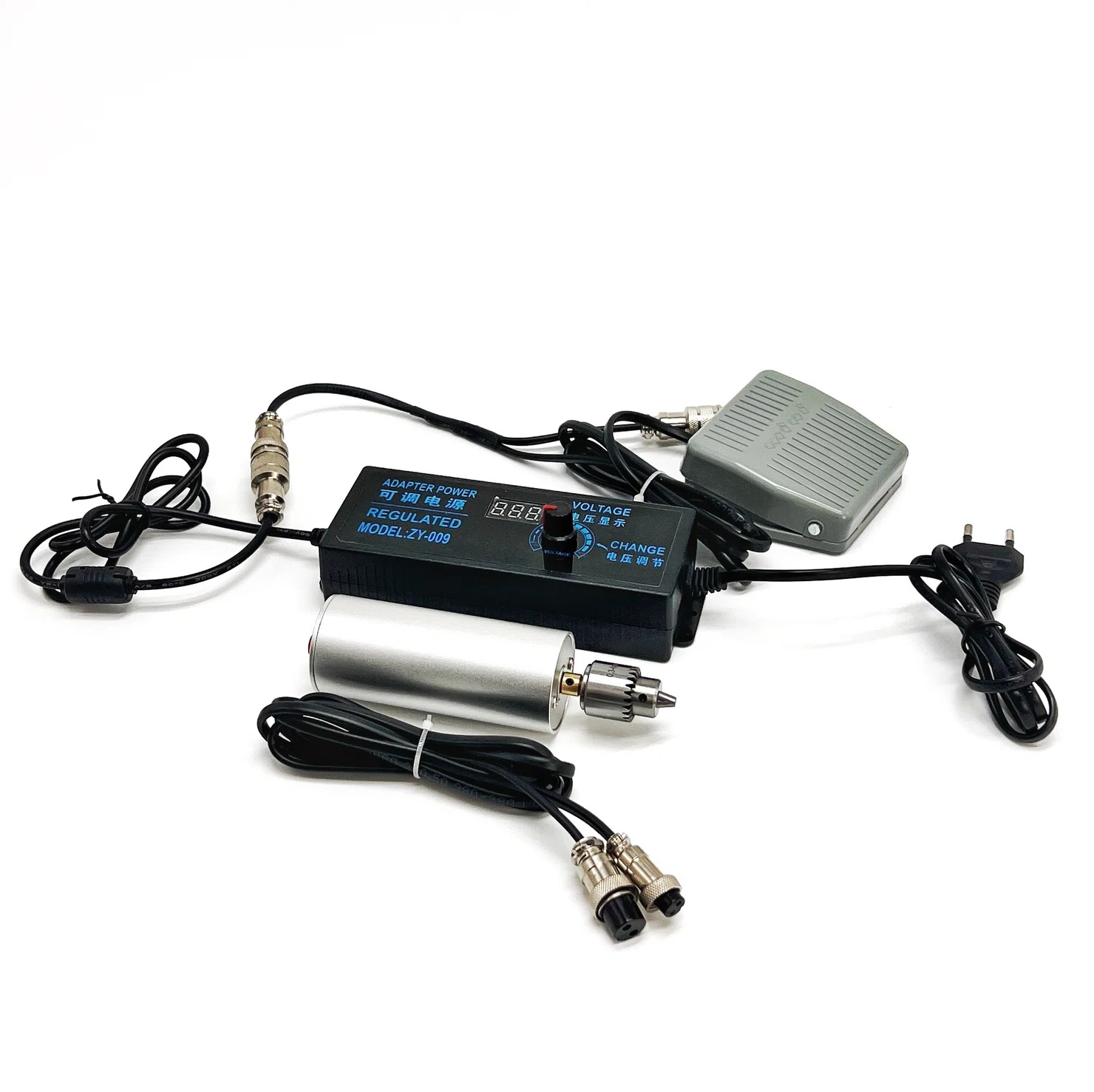 Мини дрель, электрическая, МДК-6 в корпусе с блоком питания