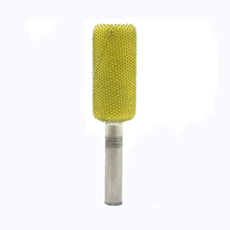 Борфреза цилиндр (Сабурртут) Saburrtooth с плоским скругленным торцом 14C58LR2 желтый