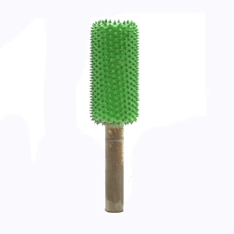 Борфреза цилиндр (Сабурртут) Saburrtooth с плоским скругленным торцом 14C58LR2 зеленый