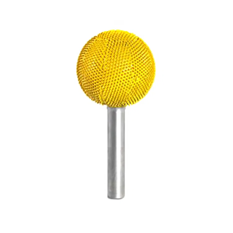 Сфера (Сабурртут) Saburrtooth, d хвостовика 6мм, d фрезы x 15.87мм, l фрезы 15.87мм (fine/желтая) (4723)