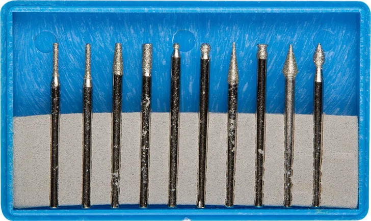 Набор ЗУБР: Мини-насадки с алмазным напылением d3мм 10шт.