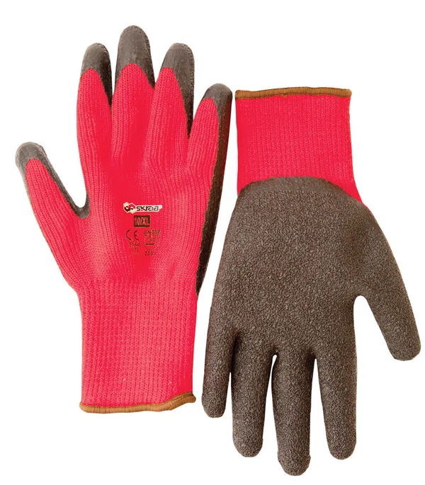 Перчатки акрил (Скраб) Skrab с латексным риф. покрытием 9/L