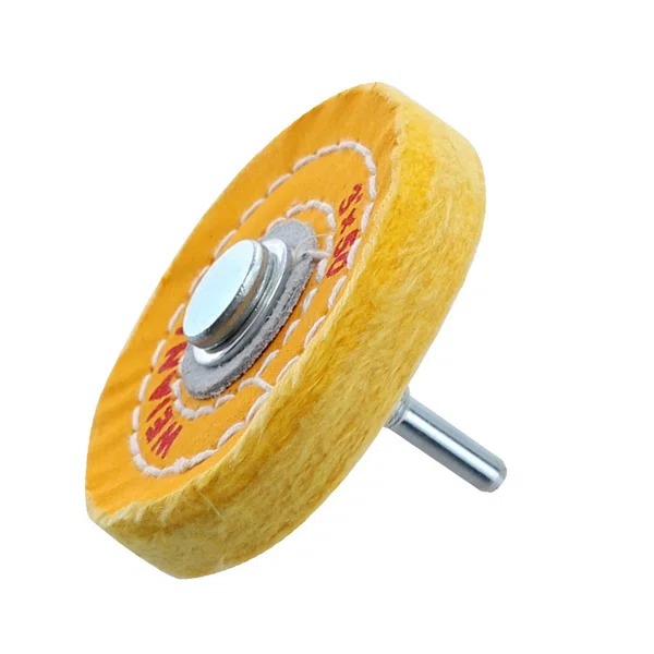 Круг полировочный 100х13мм желтый с держателем