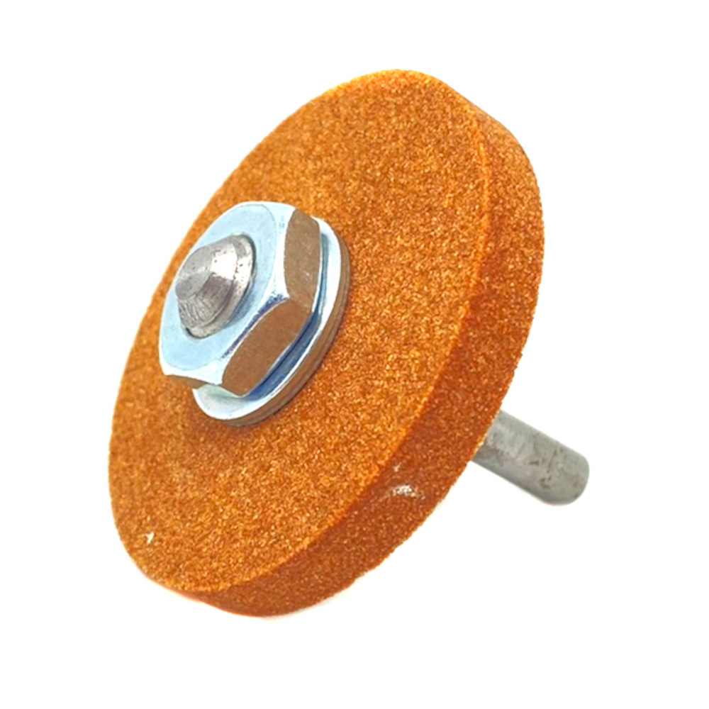 Диск шлифовальный электрокорундовый 48х7.5х10 мм Коричневый с оправкой — фото 2