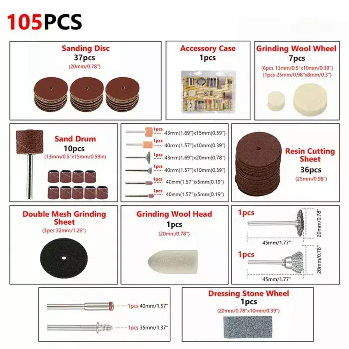 Набор для Бормашины 105 Предметов — фото 6