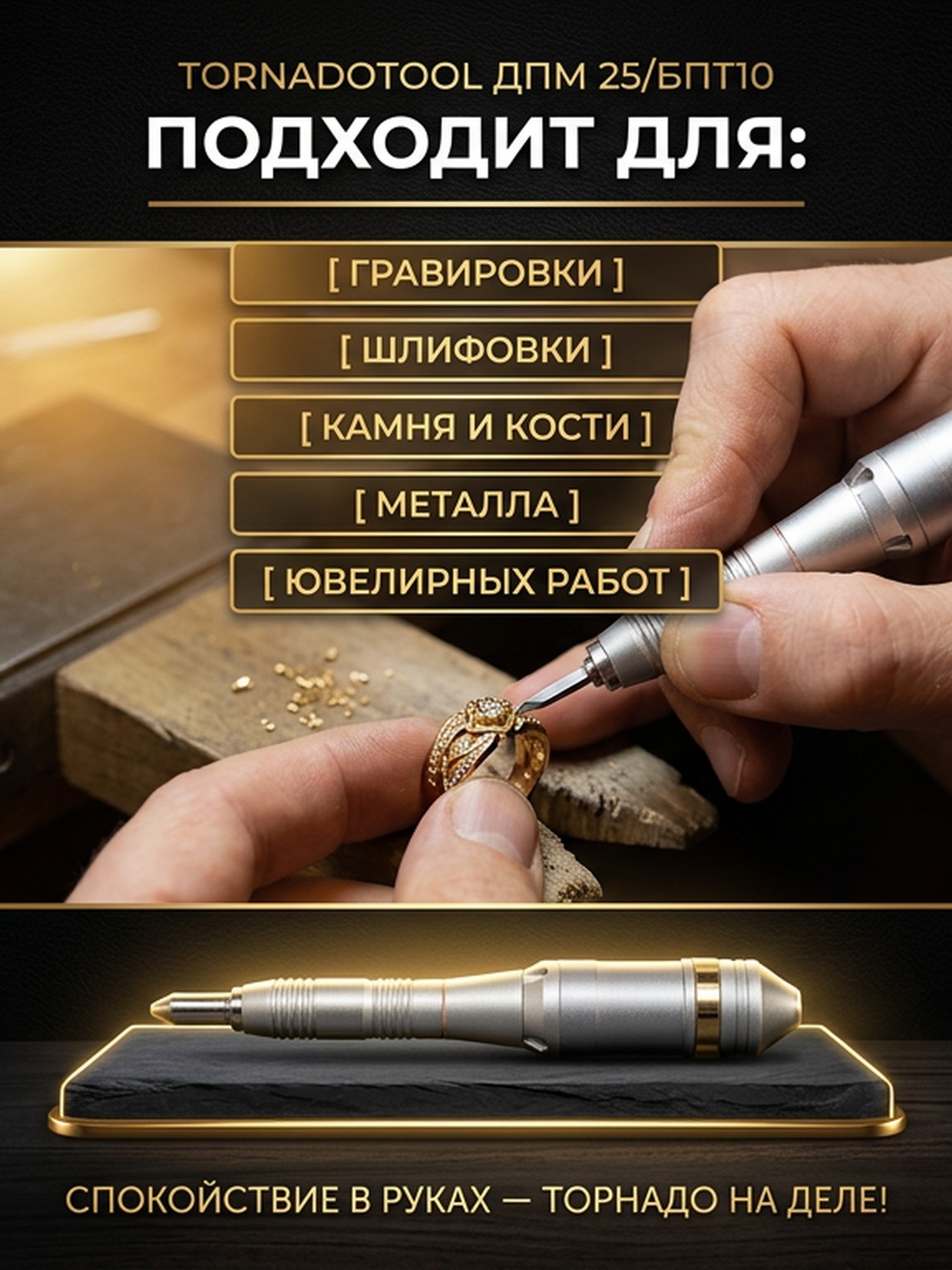 Гравер (бормашина) Tornadotool ДПМ 25/БПТ10 — фото 3