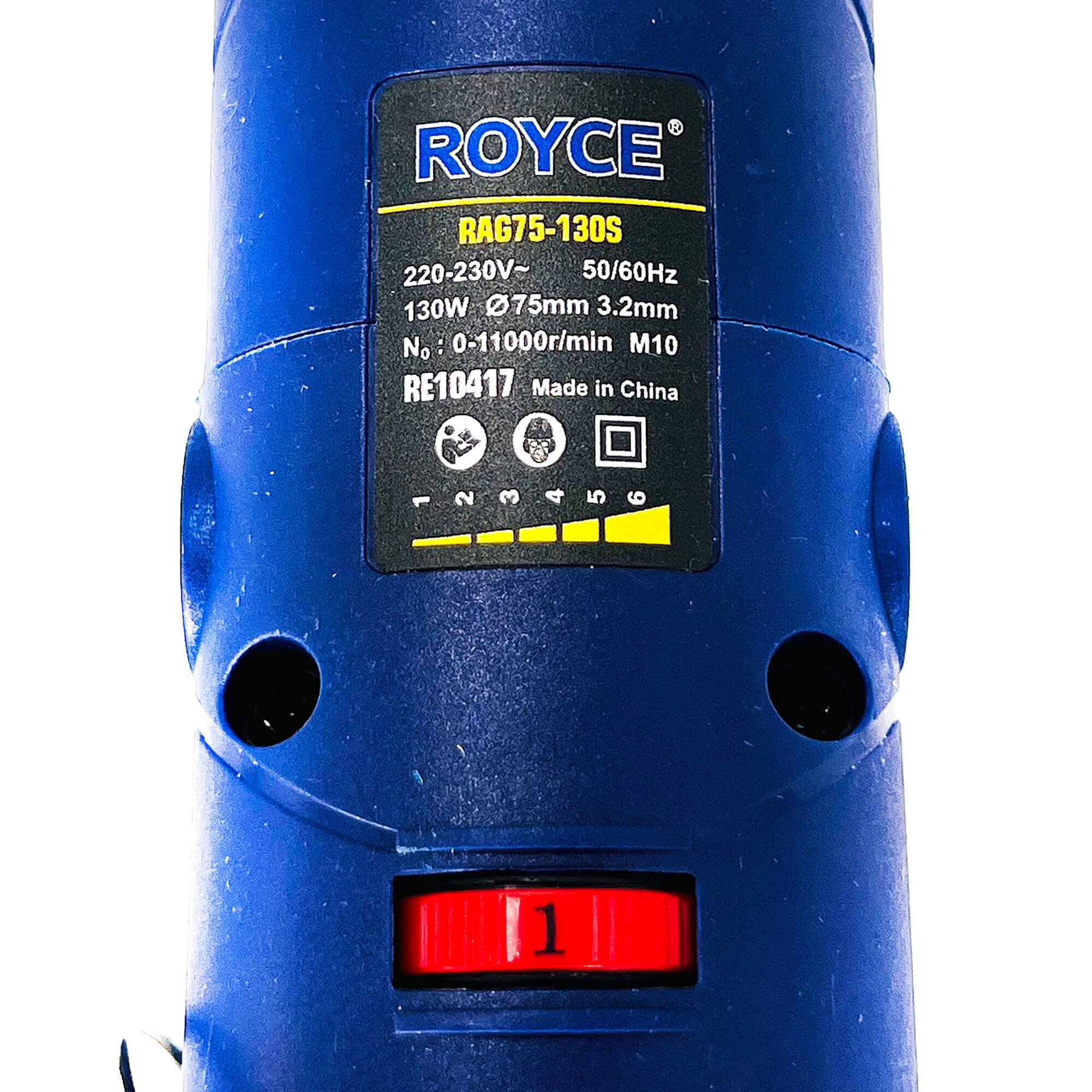 Мини-болгарка, угловая шлифовальная машина-гравер (Ройс) ROYCE RDG-130S, мощность 130 вт, обороты 11000, цанга 3.2 (Royce 550s) — фото 8