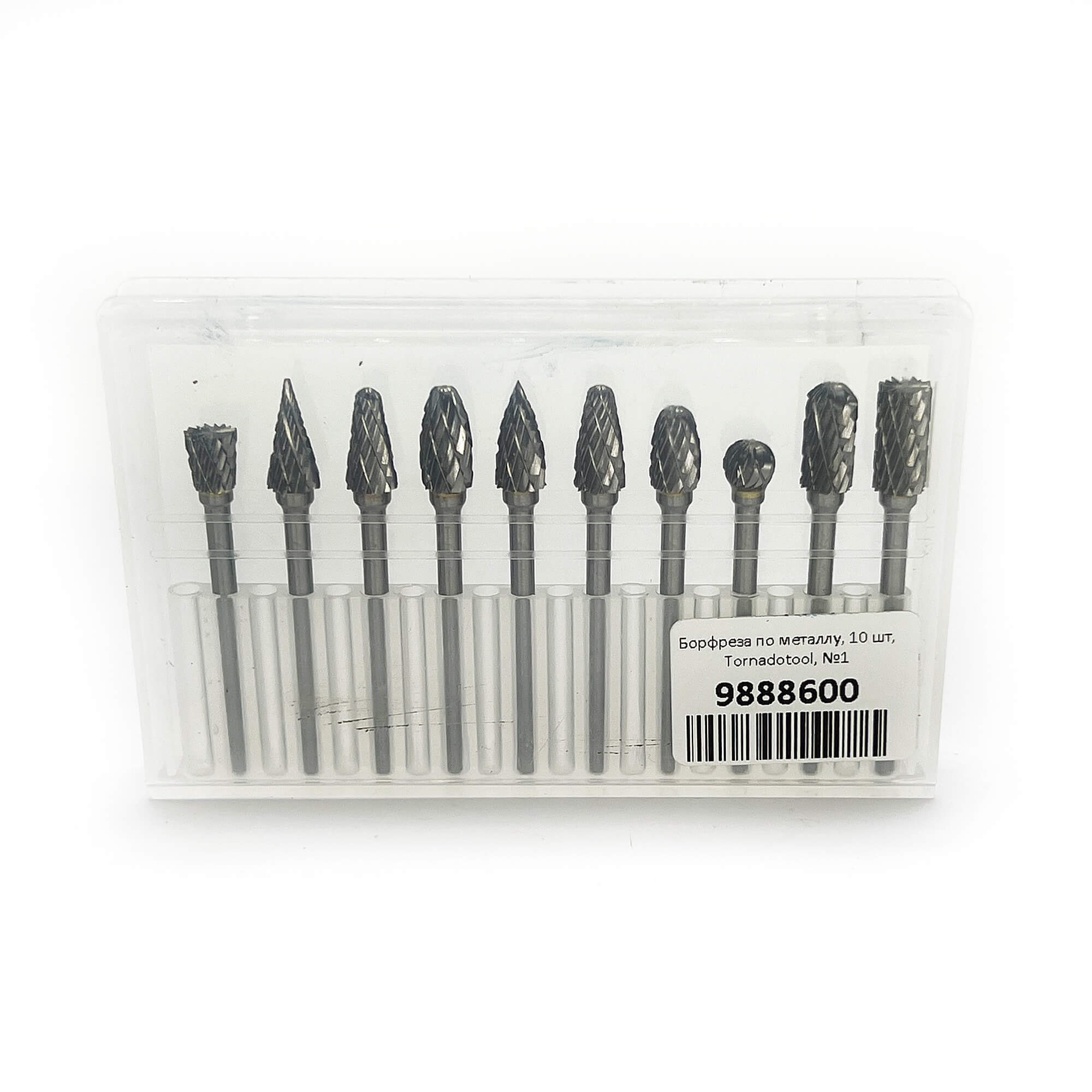 Борфрезы по металлу и дереву 3мм, 10 шт, Tornadotool, №1 — фото 7