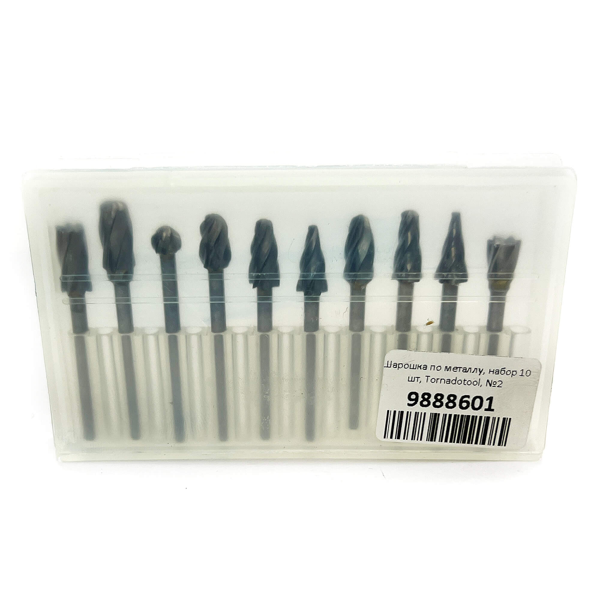 Шарошки по дереву 3мм, набор 10 шт, Tornadotool, №2 — фото 7