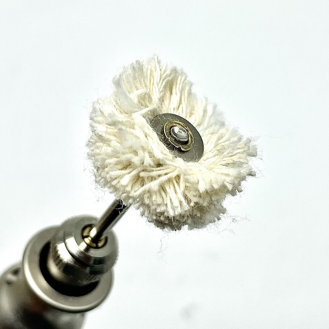 Набор хлопковых дисков из 5 шт. для полировки с хвостовиком 3мм — фото 3