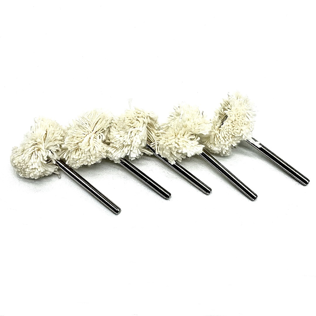 Набор хлопковых дисков из 5 шт. для полировки с хвостовиком 3мм — фото 4