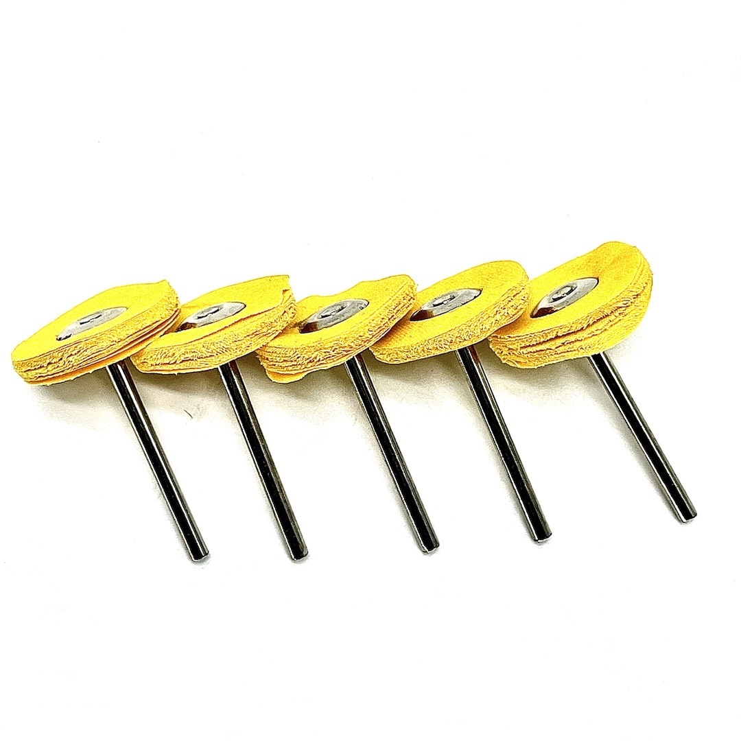 Набор тканевых дисков из 5 шт. для полировки с хвостовиком 3мм — фото 4