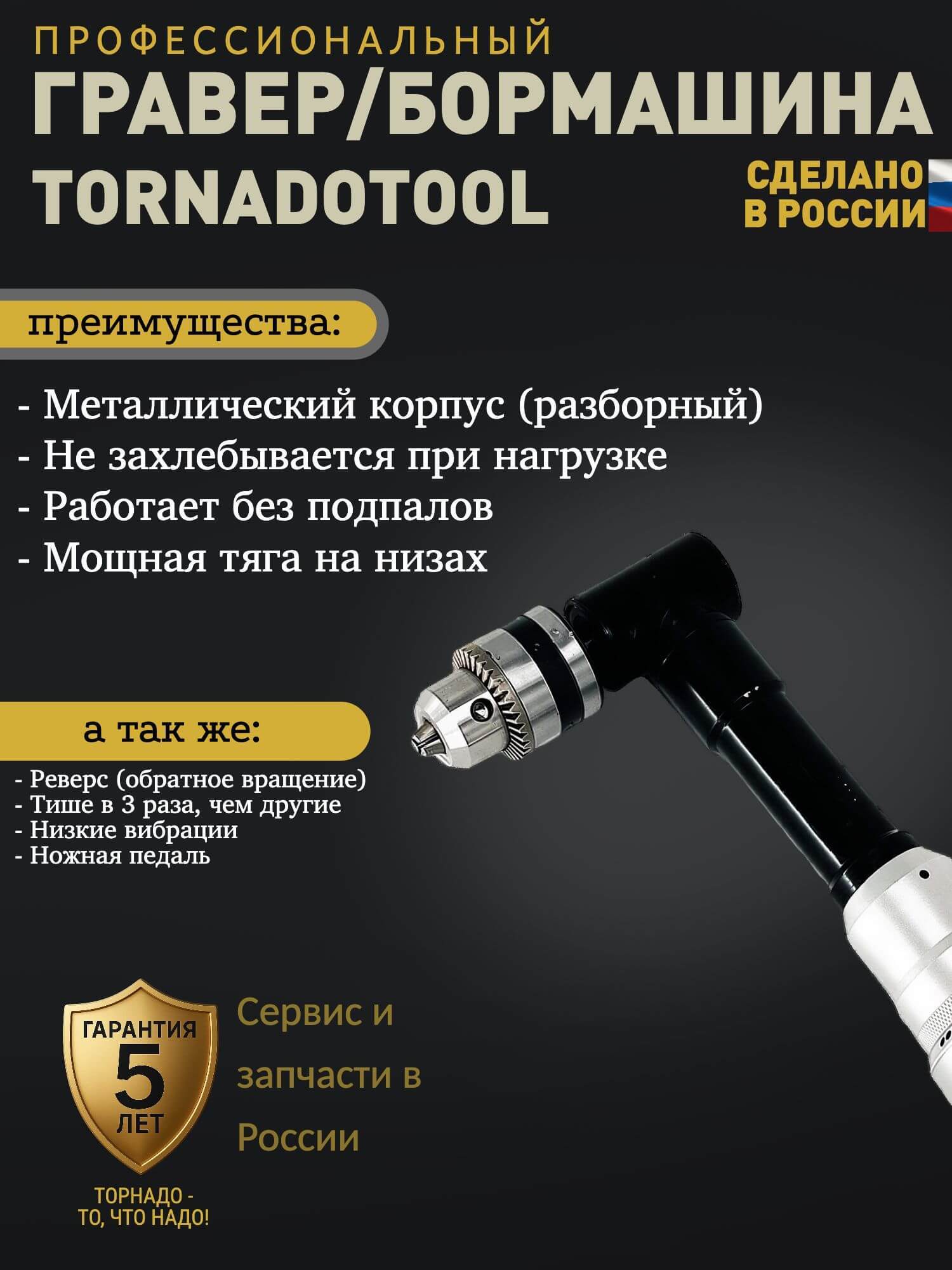 Гравер угловой, Tornadotool, Б9У/480И — фото 2